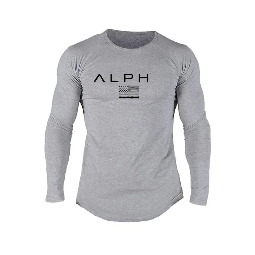 Men's Alph Fitness Cotton Casual Long Sleeve Sweater