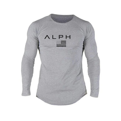Men's Alph Fitness Cotton Casual Long Sleeve Sweater