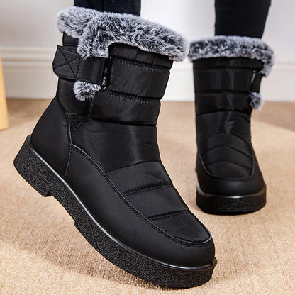 Women's Waterproof Snow Boots with Faux Fur Lining