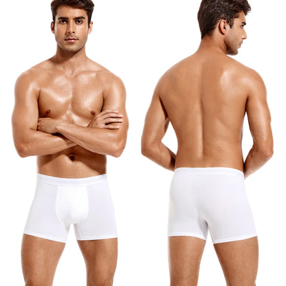 6 Pack Men's Cotton Boxer Briefs – Comfortable Men's Underwear, Breathable Boxers for Men