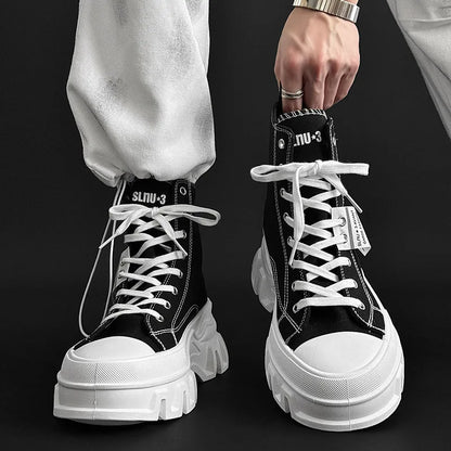 Unisex Casual Canvas Sneakers with Vulcanized Sole