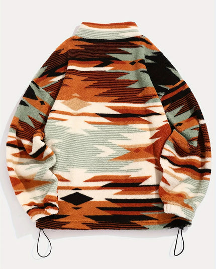 Women's Aztec Print Zipper Jacket