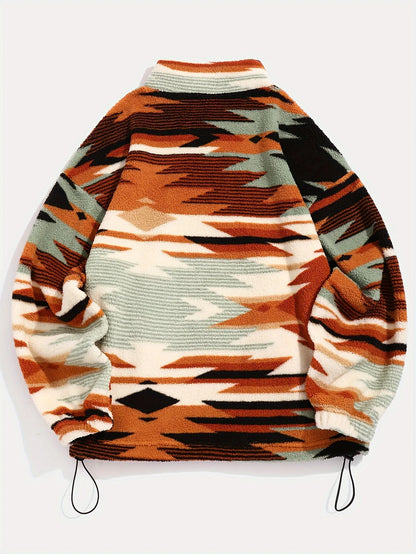Women's Aztec Print Zipper Jacket