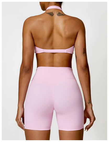 Women’s Breathable Push-Up Sports Bras with Triangle Cup Design