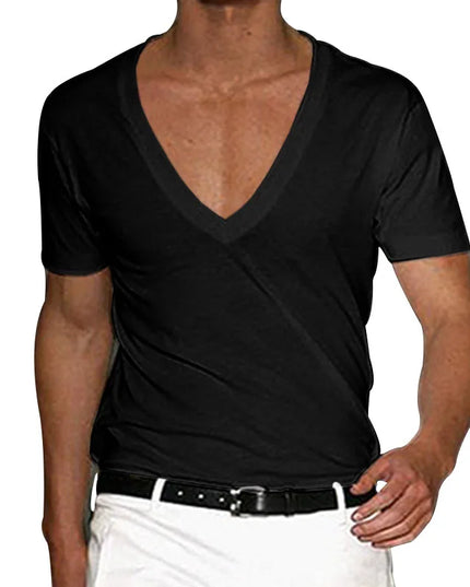 Casual Slim Fit V-Neck Short Sleeve T-Shirt