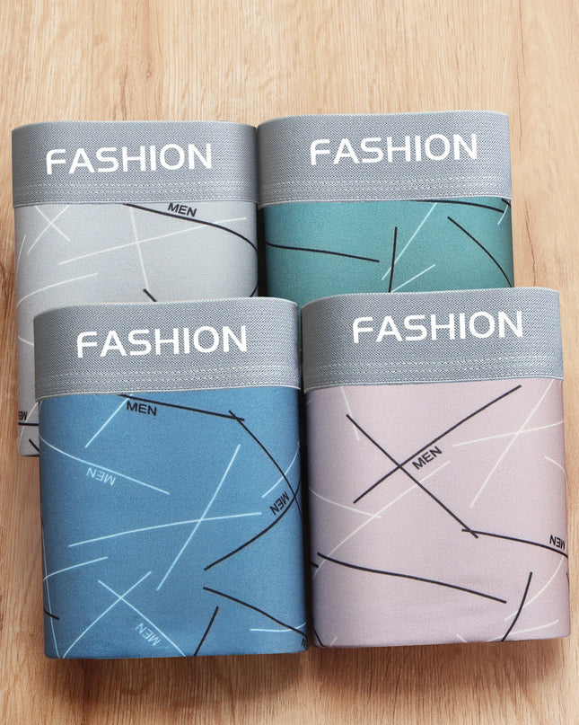 4-Pack Men's Comfortable Soft Boxer Briefs - Premium Quality, Breathable & Stylish Underwear