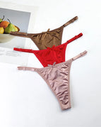 Coffee Red DarkPink / M / 3pcs