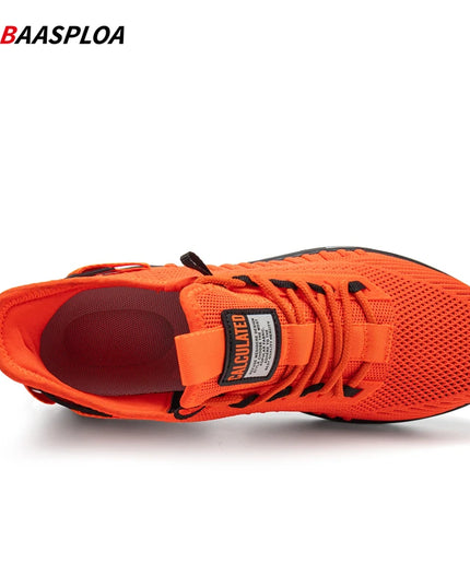 Baasploa Men's Sneakers - Breathable, Anti-Slip, Shock-Absorbing Athletic Shoes
