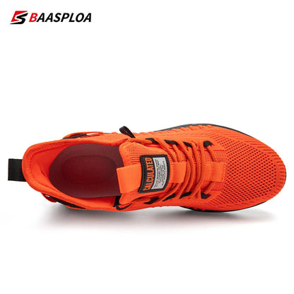 Baasploa Men's Sneakers - Breathable, Anti-Slip, Shock-Absorbing Athletic Shoes