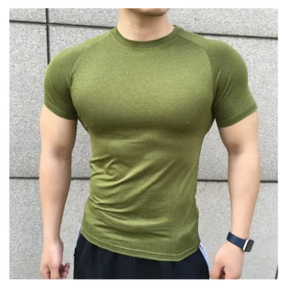 Men's Short Sleeve Fitness Compression T-Shirt - Various Colors