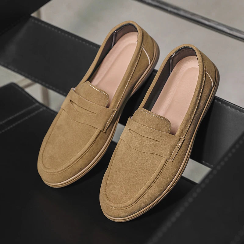 Men's Slip-On Loafers - Lightweight, Breathable, Comfortable Non-Slip Soft Sole