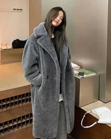 Women's Faux Fur Coat - Long, Thick, Warm, Elegant Winter Coat for Women