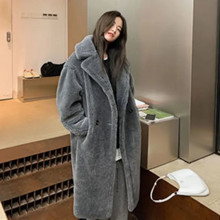 Women's Faux Fur Coat - Long, Thick, Warm, Elegant Winter Coat for Women