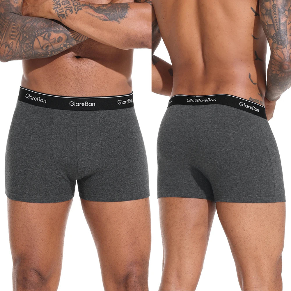 6-Pack Cotton Boxer Briefs for Men