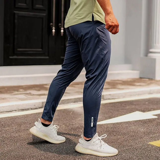 Men's Breathable Slim Ice Silk Sweatpants – Thin Sports Athletic Joggers for Men