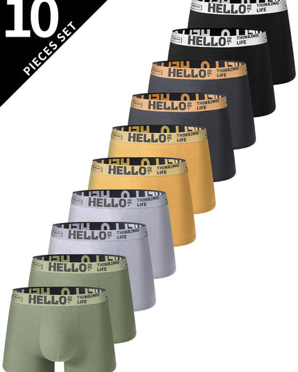 10 Pairs of Ultra-Soft Men's Boxer Shorts