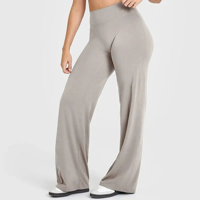 Women's Mid-Waist Straight-Leg Sweat Pants in Soft Butter Fabric
