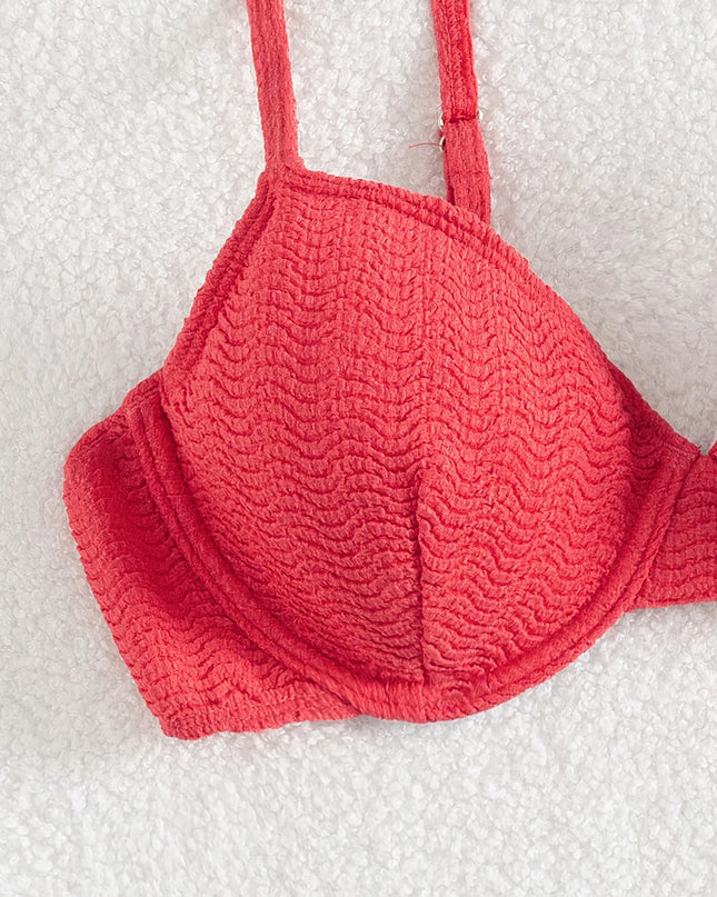 Women's Underwire Bikini with Push-Up and High-Waist Design