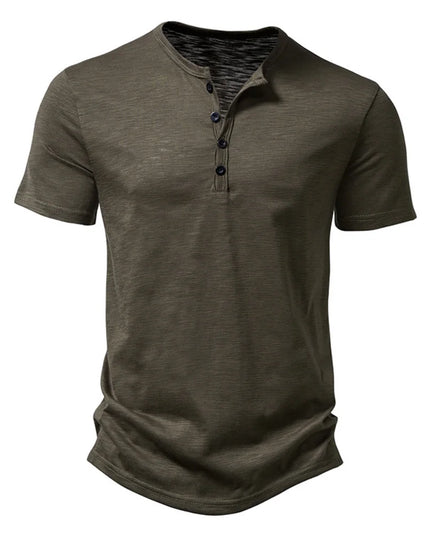 Men's Short Sleeve Polo T-Shirt with Collar and Buttons - Various Colors
