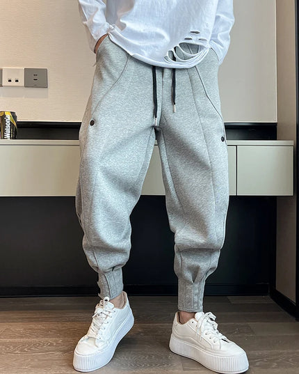 Men's Loose-Fit Joggers with Drawstring Waist - Various Colors