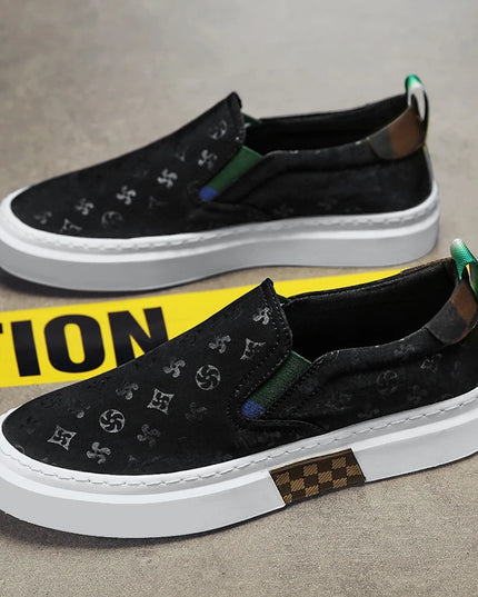 Men's Breathable Slip-On Sneakers - Flat Loafers for Men