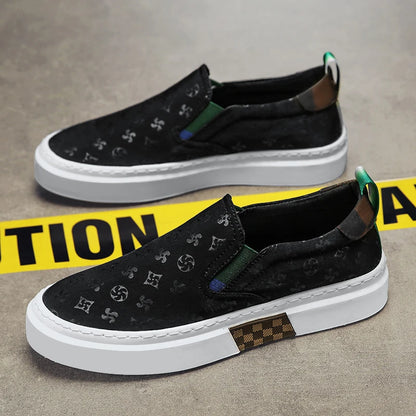 Men's Breathable Slip-On Sneakers - Flat Loafers for Men