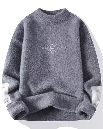 Men's O-Neck Knitted Sweater - Classic Men's Pullover for Casual & Formal Wear