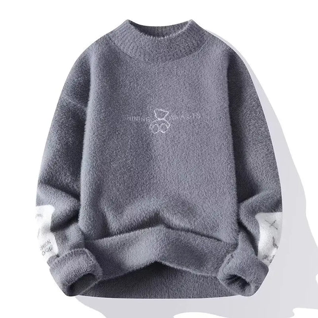 Men's O-Neck Knitted Sweater - Classic Men's Pullover for Casual & Formal Wear