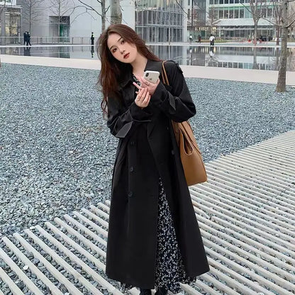 Women's Lace Trench Coat - Stylish Windbreaker Outerwear for Women