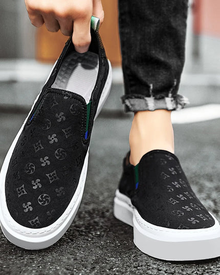 Men's Breathable Slip-On Sneakers - Flat Loafers for Men
