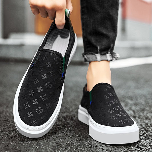 Men's Breathable Slip-On Sneakers - Flat Loafers for Men