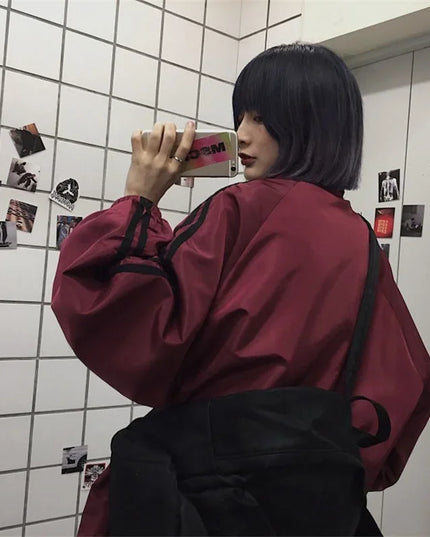 Unisex Korean-Inspired Oversized   Jacket - Harajuku Style