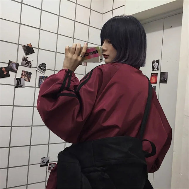 Unisex Korean-Inspired Oversized   Jacket - Harajuku Style