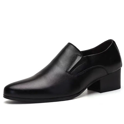 Men's Genuine Leather Dress Shoes – Pointed Toe Leather Shoes for Men