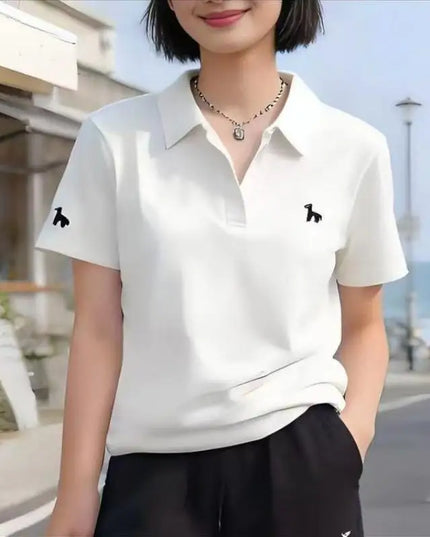 Women's Short-Sleeved Cotton Polo T-Shirt