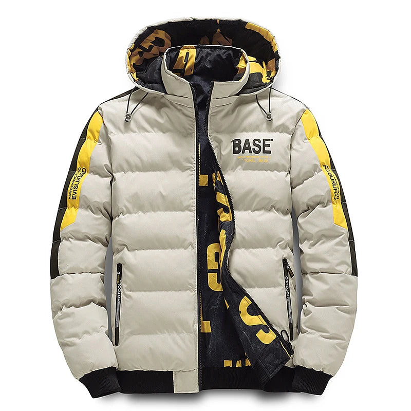 Men's Insulated Parka: Thick Down Filled Winter Jacket