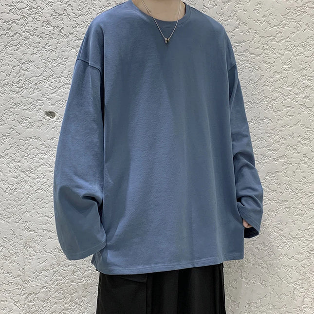 Men's Loose Fit Long Sleeve Casual Sweatshirt
