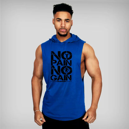 Men's Sleeveless Hooded Vest - Breathable, Lightweight, Men's Athletic Hooded Tank Top