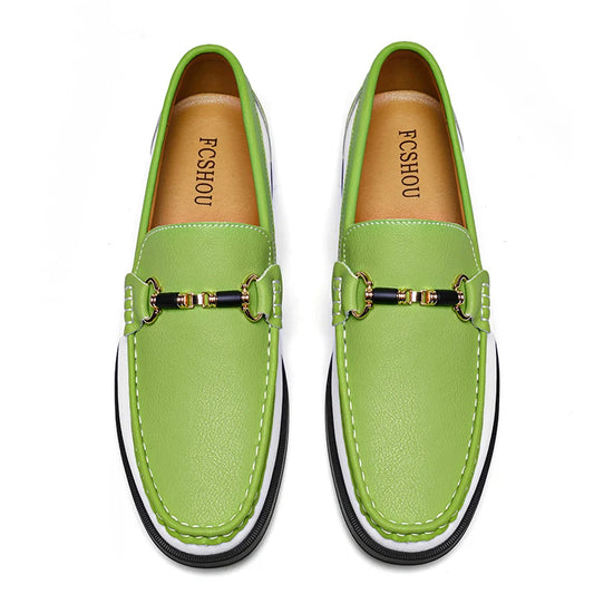 Men's Genuine Leather Loafers – Casual Slip-On Dress Shoes for Men