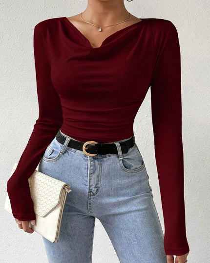 Women's Slim Fit Long Sleeve Casual Sweater