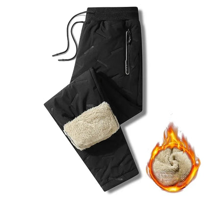Men's Thick Plush Fleece Thermal Joggers - Faux Wool Sweatpants