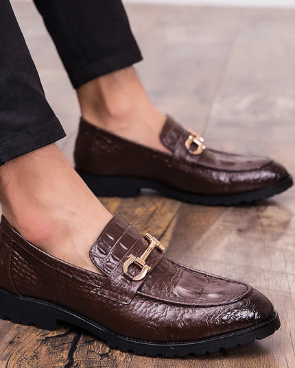 Elegant Men's Faux Leather Dress Shoes