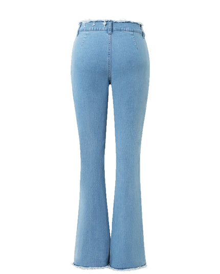 Women's Mid-Waist Slim Fit Stretch Denim Bootcut Flared Skinny Jeans