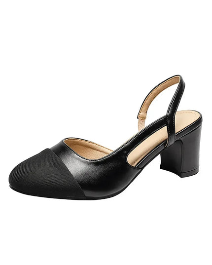 Women's Pointed Toe Sandals with Low Square Heels