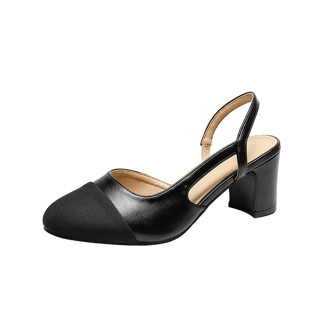 Women's Pointed Toe Sandals with Low Square Heels