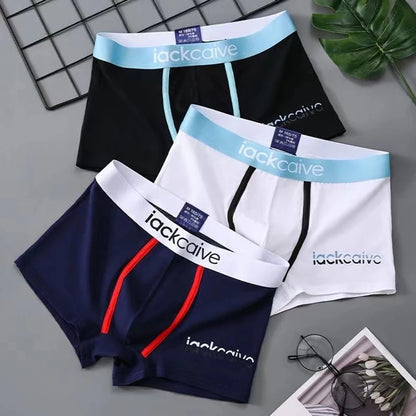 3-Pack Men's Cotton Boxer Briefs - Breathable & Comfortable - Mixed Colors