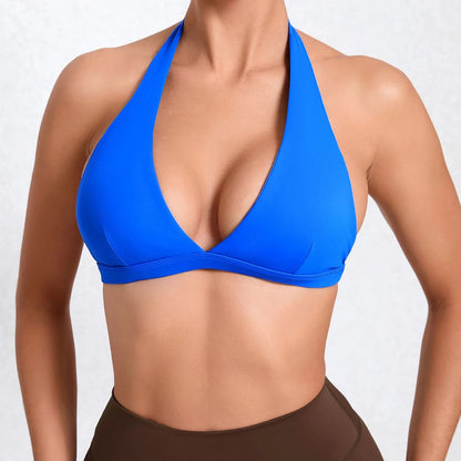 High-Impact Sports Bra Halter Top with Quick-Dry Technology