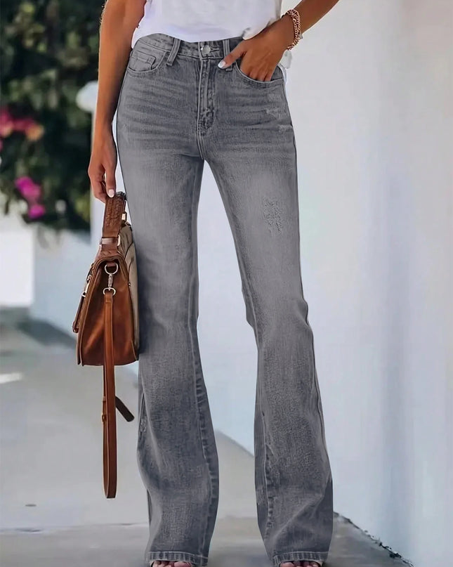 High Waist Women's Slimming Flared Denim Jeans