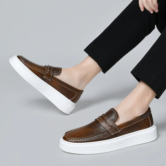 Men's Authentic Leather Dress Loafers