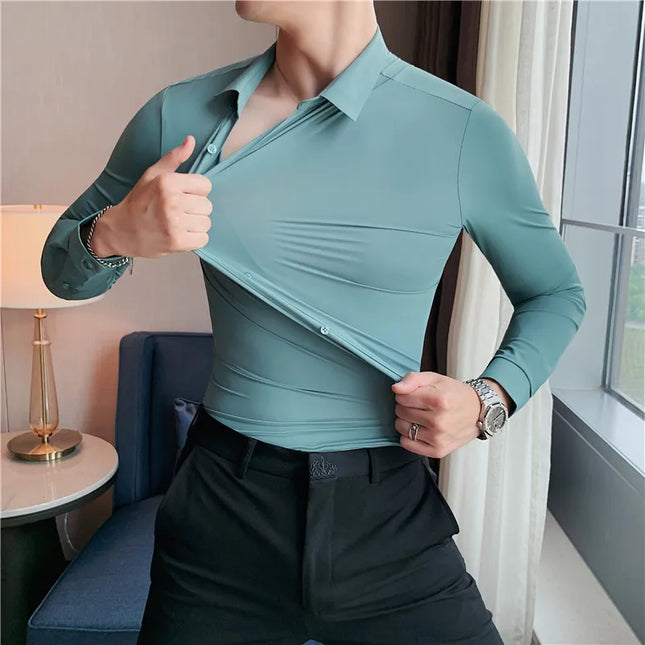 Men's Breathable Stretch Long Sleeve Shirt
